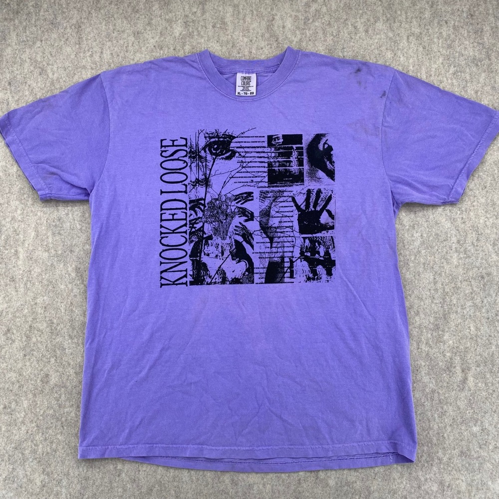 Knocked Loose Hardcore Shirt Purple Comfort Colors Heavyweight XL
